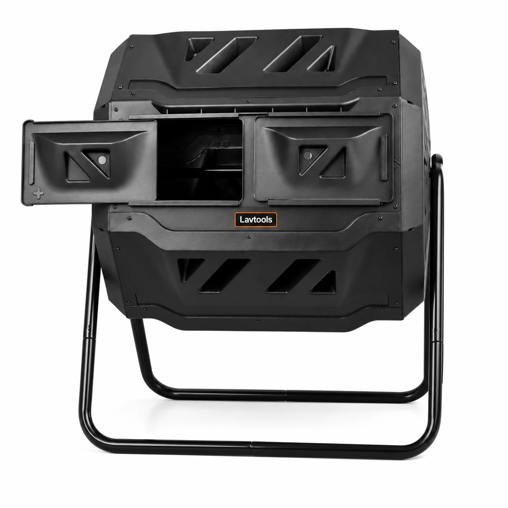 Lavtools 43-Gallon Dual Chamber Compost Tumbler — view 3