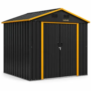 Lavtools 8 x 6 ft Galvanized Steel Garden Shed — view 1